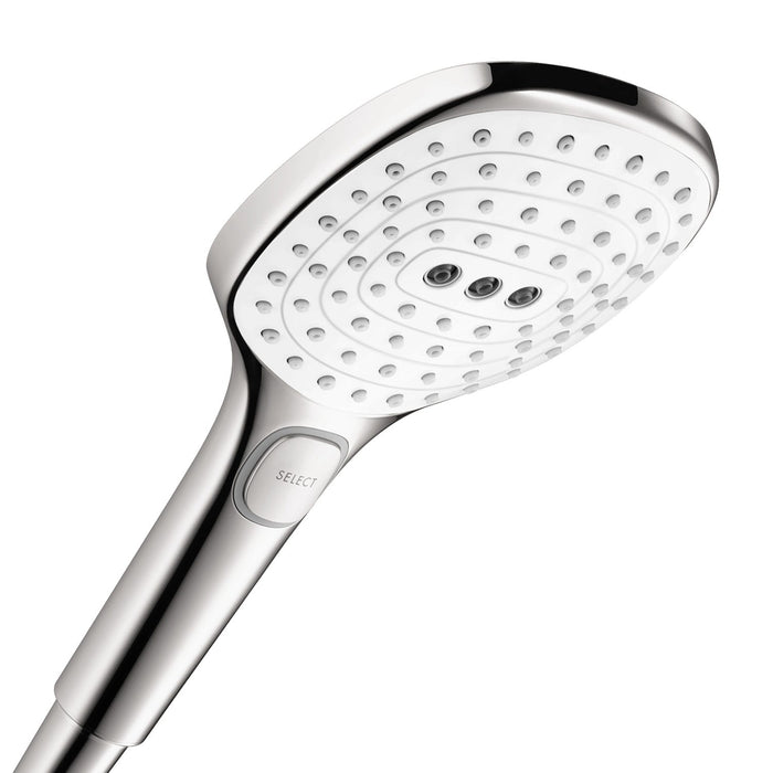 hansgrohe Raindance Select E Handshower 120 3-Jet, 2.5 GPM, white chrome