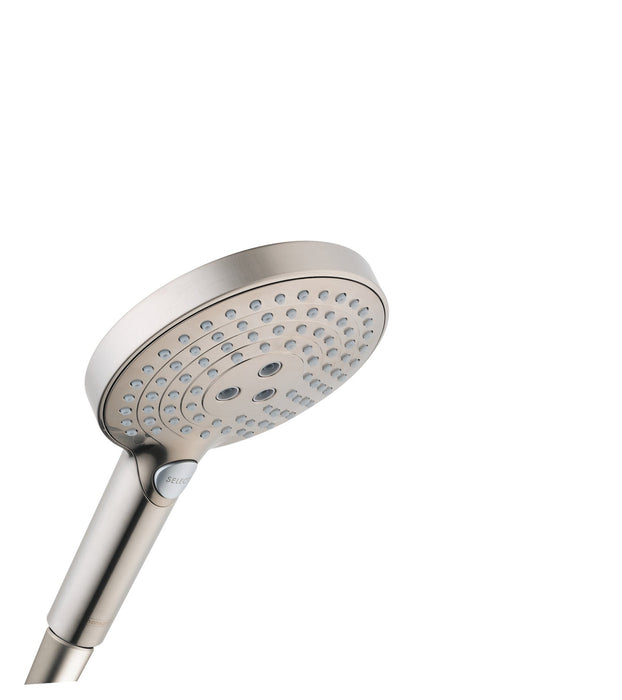 hansgrohe Raindance Select S Handshower 120 3-Jet, 2.5 GPM, brushed nickel