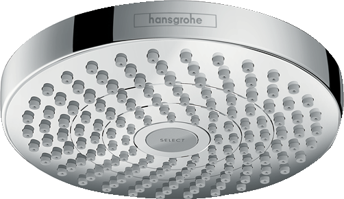 hansgrohe Croma Select S Showerhead 180 2-Jet, 1.5 GPM, chrome