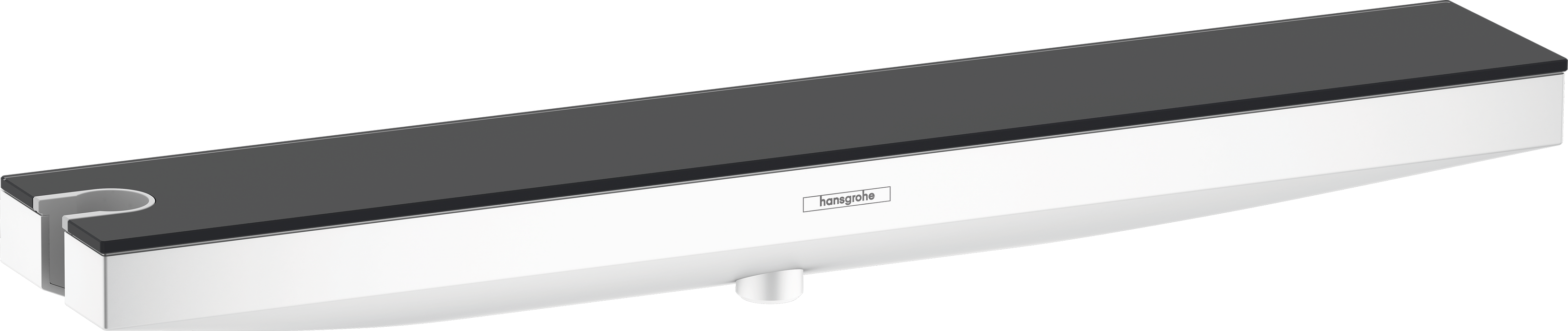 hansgrohe Rainfinity Wall Outlet 500 with Handshower Holder and Shelf, matte white