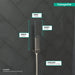 hansgrohe Rainfinity Baton Handshower 100 1-Jet, 2.5 GPM, brushed nickel - view 4