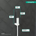 hansgrohe Rainfinity Baton Handshower 100 1-Jet, 2.5 GPM, matte white - view 4
