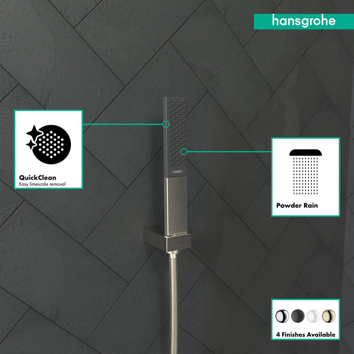 hansgrohe Rainfinity Baton Handshower 100 1-Jet, 1.75 GPM, brushed nickel - view 3