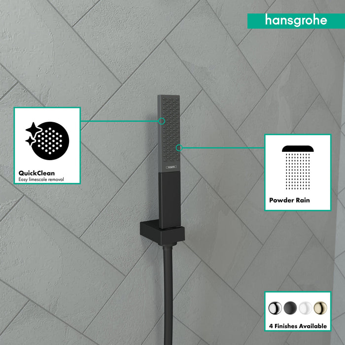 hansgrohe Rainfinity Baton Handshower 100 1-Jet, 1.75 GPM, matte black - view 3