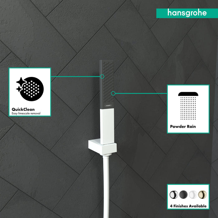 hansgrohe Rainfinity Baton Handshower 100 1-Jet, 1.75 GPM, matte white - view 3