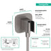 hansgrohe FixFit Q Wall Outlet with Handshower Holder, brushed black chrome - view 2