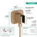 hansgrohe FixFit Q Wall Outlet with Handshower Holder, brushed bronze - view 2