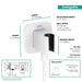 hansgrohe FixFit Q Wall Outlet with Handshower Holder, matte white - view 2