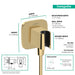 hansgrohe FixFit Q Wall Outlet with Handshower Holder, polished gold optic - view 2
