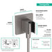hansgrohe FixFit E Wall Outlet with Handshower Holder, brushed black chrome - view 2