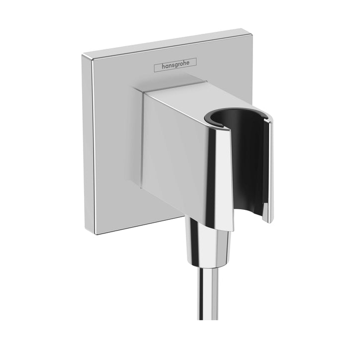 hansgrohe FixFit E Wall Outlet with Handshower Holder, chrome