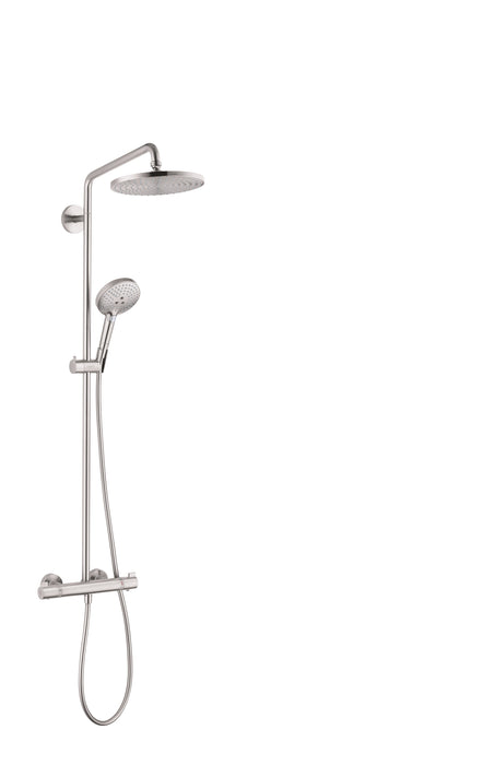hansgrohe Raindance S Showerpipe 240 1-Jet, 2.5 GPM, brushed nickel