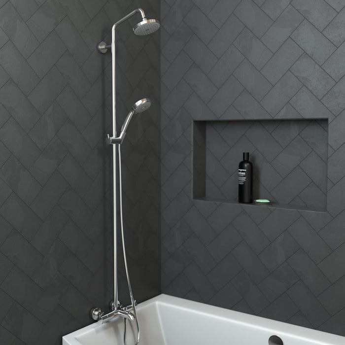 hansgrohe Croma Showerpipe 150 1-Jet with Tub Filler, 2.0 GPM, chrome - view 2