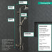 hansgrohe Croma Showerpipe 150 1-Jet, 2.0 GPM, brushed nickel - view 4