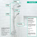 hansgrohe Croma Showerpipe 150 1-Jet, 2.0 GPM, chrome - view 4
