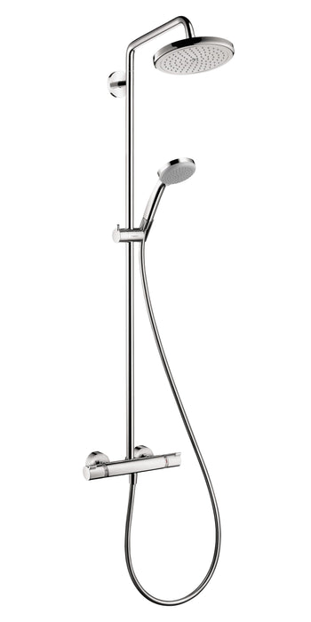 hansgrohe Croma Showerpipe 220 1-Jet, 2.5 GPM, chrome
