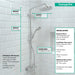 hansgrohe Croma Showerpipe 220 1-Jet, 2.5 GPM, chrome - view 4