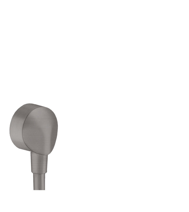 hansgrohe FixFit Wall Outlet with Check Valves, brushed black chrome