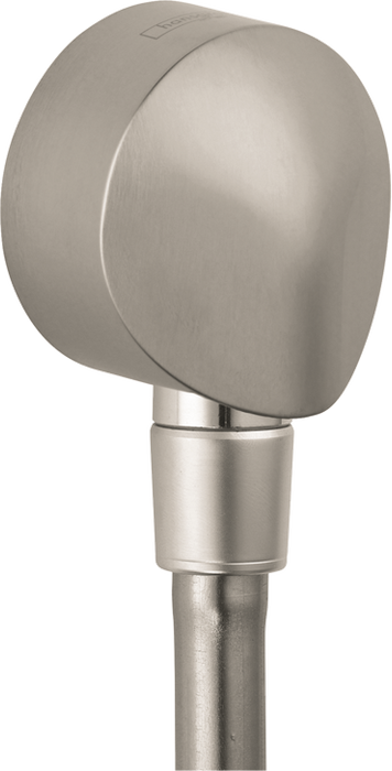 hansgrohe FixFit Wall Outlet with Check Valves, brushed nickel