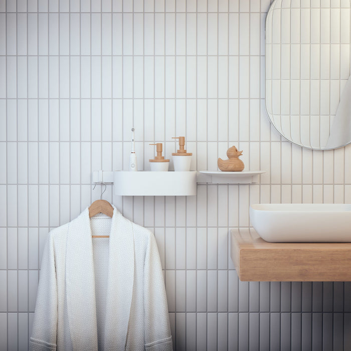 hansgrohe WallStoris Wall Bar, 20", matte white - view 2