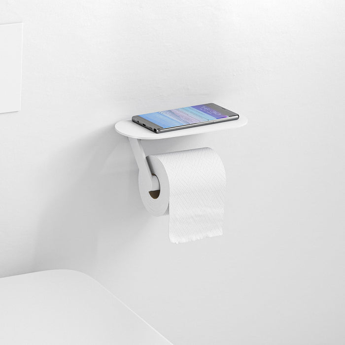 hansgrohe WallStoris Toilet Paper Holer with Shelf, matte white - view 2
