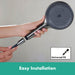 hansgrohe DesignFlex Textile Handshower Hose, 63", brushed black chrome - view 4