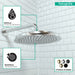 hansgrohe Raindance Classic Showerhead 240 1-Jet, 2.5 GPM, chrome - view 3