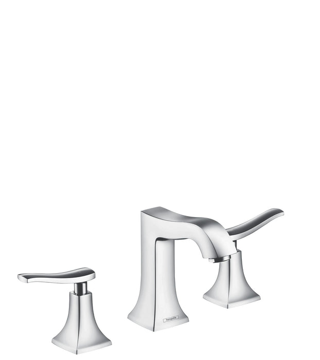 hansgrohe Metris C Widespread Faucet 100 with Pop-Up Drain, 1.2 GPM, chrome