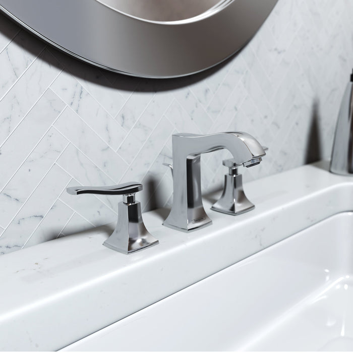 hansgrohe Metris C Widespread Faucet 100 with Pop-Up Drain, 1.2 GPM, chrome - view 2