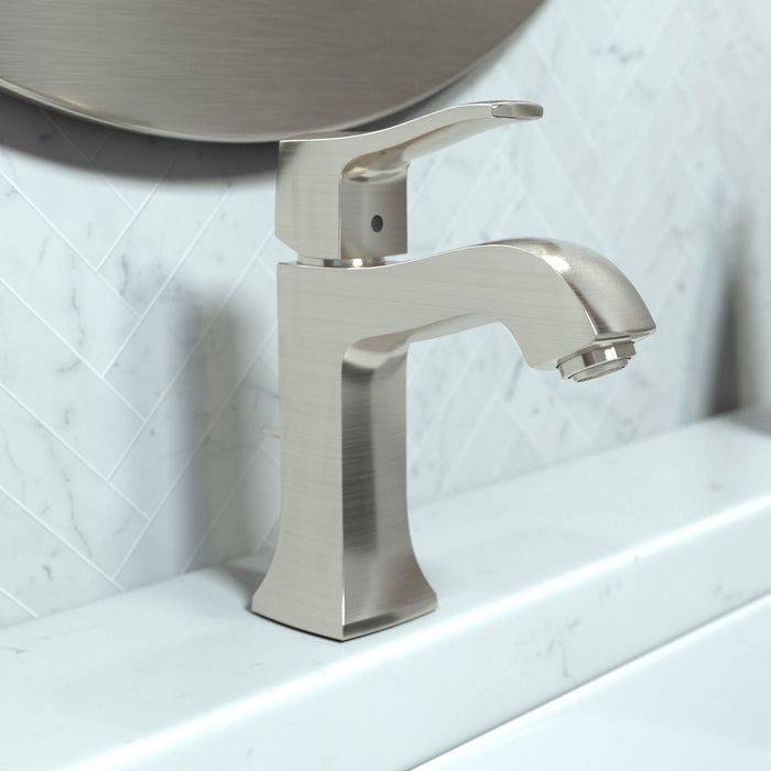 hansgrohe Metris C Single-Hole Faucet 100 with Pop-Up Drain, 1.2 GPM, brushed nickel - view 2