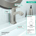 hansgrohe Metris C Single-Hole Faucet 100 with Pop-Up Drain, 1.2 GPM, brushed nickel - view 4
