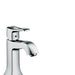 hansgrohe Metris C Single-Hole Faucet 100 with Pop-Up Drain, 1.2 GPM, chrome