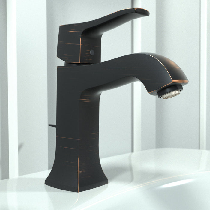 hansgrohe Metris C Single-Hole Faucet 100 with Pop-Up Drain, 1.2 GPM, rubbed bronze - view 2