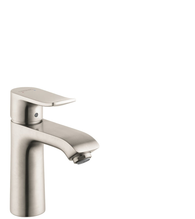 hansgrohe Metris Single-Hole Faucet 110 with Pop-Up Drain, 1.2 GPM, brushed nickel