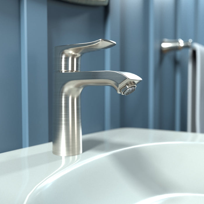 hansgrohe Metris Single-Hole Faucet 110 with Pop-Up Drain, 1.2 GPM, brushed nickel - view 2