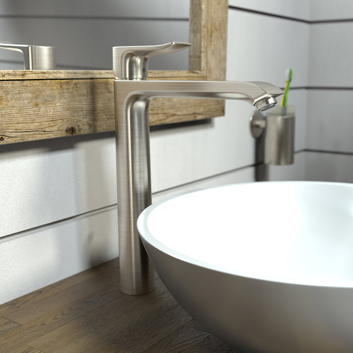 hansgrohe Metris Single-Hole Faucet 260 with Pop-Up Drain, 1.2 GPM, brushed nickel - view 2