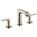 hansgrohe Metris Widespread Faucet 100 with Pop-Up Drain, 1.2 GPM, brushed nickel