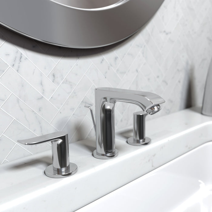 hansgrohe Metris Widespread Faucet 100 with Pop-Up Drain, 1.2 GPM, chrome - view 2