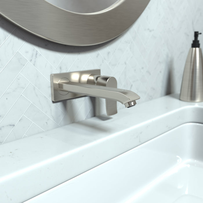 hansgrohe Metris Wall-Mounted Single-Handle Faucet Trim, 1.2 GPM, brushed nickel - view 2