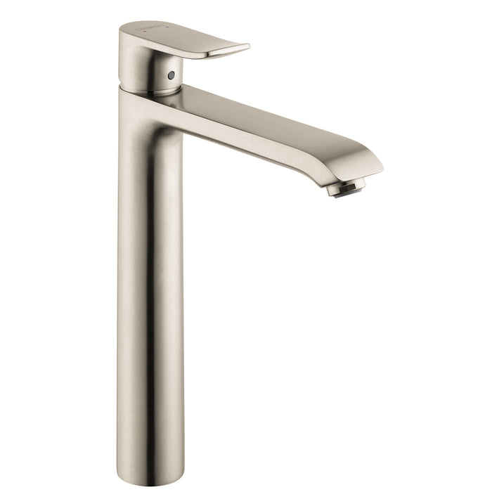 hansgrohe Metris Single-Hole Faucet 200 with Pop-Up Drain, 1.2 GPM, brushed nickel