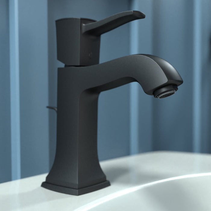 hansgrohe Metropol Classic Single-Hole Faucet 110 with Pop-Up Drain, 1.2 GPM, matte black - view 2