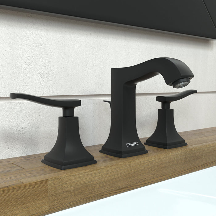 hansgrohe Metropol Classic Widespread Faucet 110 with Lever Handles and Pop-Up Drain, 1.2 GPM