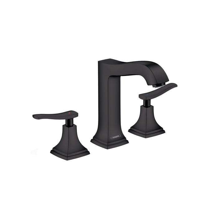 hansgrohe Metropol Classic Widespread Faucet 160 with Lever Handles and Pop-Up Drain, 1.2 GPM