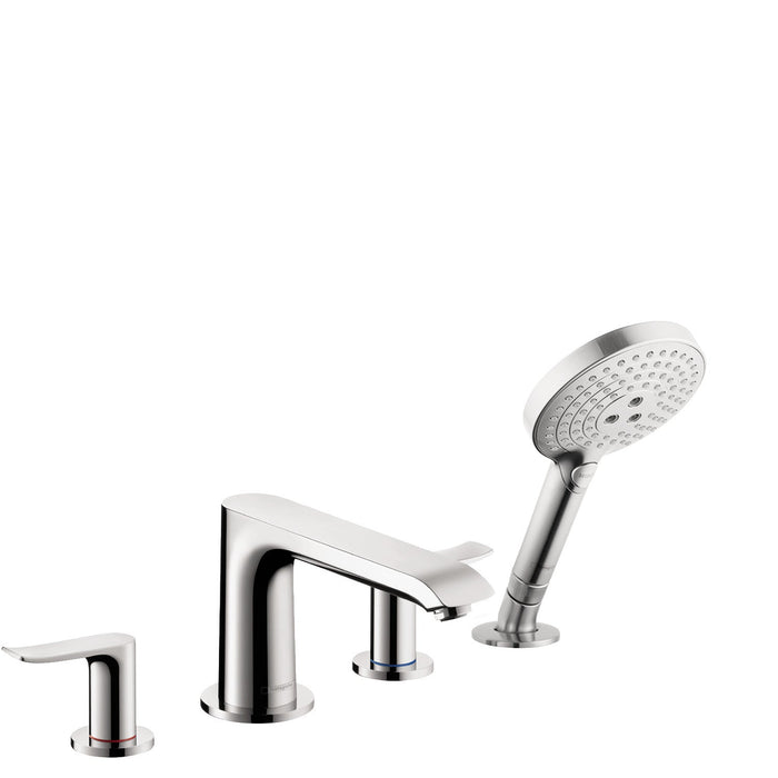 hansgrohe Metris 4-Hole Roman Tub Set Trim with 1.75 GPM Handshower, chrome