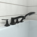 hansgrohe Metropol Classic 4-Hole Roman Tub Set Trim with Lever Handles and 1.8 GPM Handshower, matte black - view 2