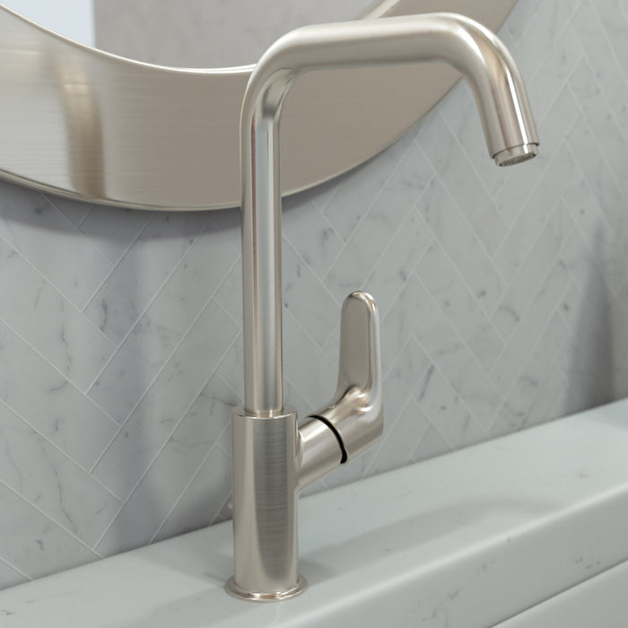 hansgrohe Focus Single-Hole Faucet 240 with Swivel Spout and Pop-Up Drain, 1.2 GPM