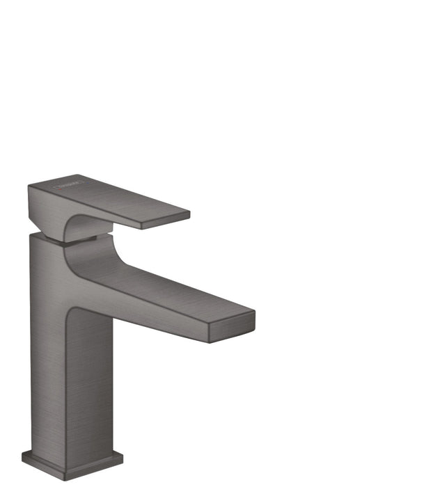 hansgrohe Metropol Single-Hole Faucet 110 with Lever Handle and Pop-Up Drain, 1.2 GPM, brushed black chrome