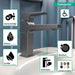 hansgrohe Metropol Single-Hole Faucet 110 with Lever Handle and Pop-Up Drain, 1.2 GPM, brushed black chrome - view 3