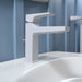 hansgrohe Metropol Single-Hole Faucet 110 with Lever Handle and Pop-Up Drain, 1.2 GPM, matte white - view 2