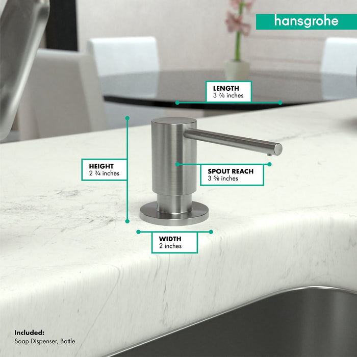 hansgrohe Focus Soap Dispenser, stainless steel optic - view 4